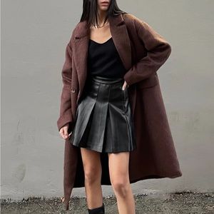 Oak + Fort Long Fuzzy Coat XS